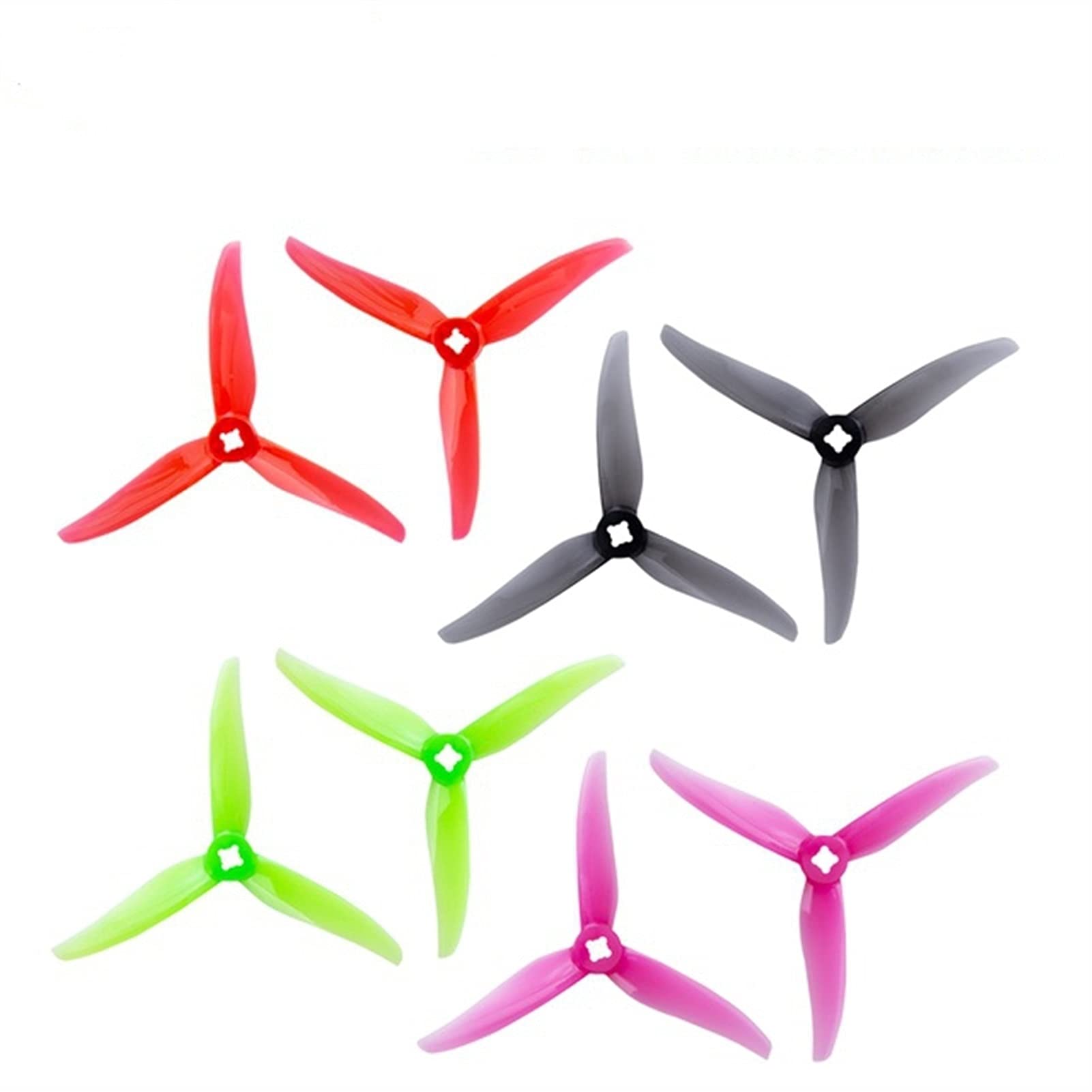 ZAPYVET 12 Paar 3-Blatt-Propeller mit DREI Flügeln, FPV-Renndrohne 4023, 1,5 mm, 4 Zoll, CW/CCW, for T-Motor Drohnen-Propeller-Set(12 pa Mix col 1.5mm) von ZAPYVET