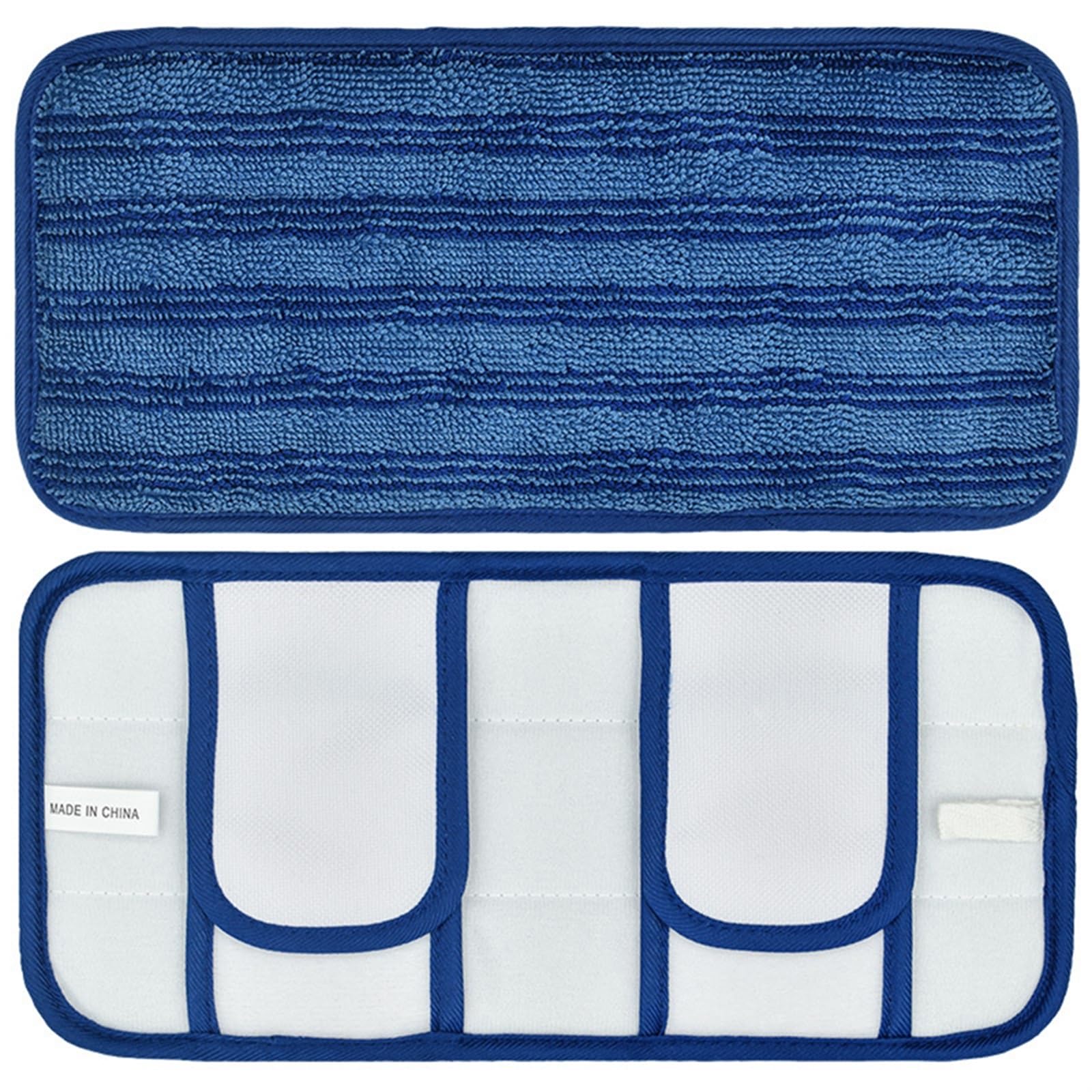 ZAPYVET 12 Zoll 2 Stück Mikrofaser-Bodenreinigungs-Moppkopf-Pads, for, for Kehrmopps, Staubsauger-Zubehör, Ersatzteile Ersatz-Mopp-Pads(Blue) von ZAPYVET