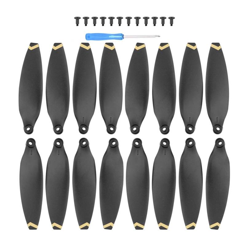 ZAPYVET 2/4 Paar geräuscharme Ersatz-Propellerteile, Leichter Prop-Faltblattflügel, for FIMI X8 Mini-Drohne Drohnen-Propeller-Set(4Pair Golden Edge) von ZAPYVET