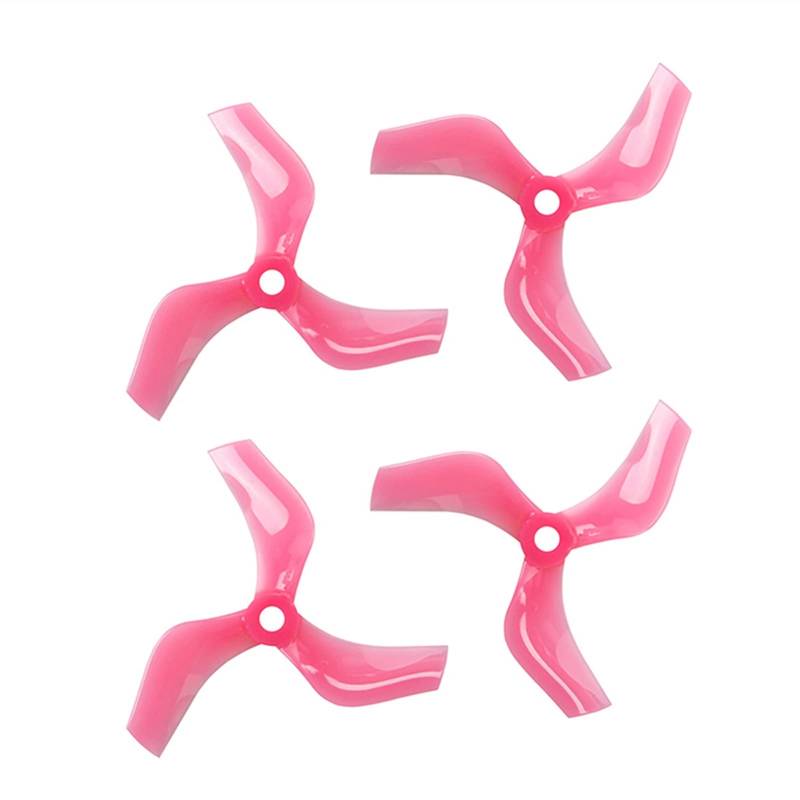 ZAPYVET 24 stücke/12 Paare 75mm Impeller PC 3-Blatt Propeller CW CCW 1408-1808 Motor Cinewhoop RC FPV Racing Drone 5mm Drohnen-Propeller-Set(Pink) von ZAPYVET