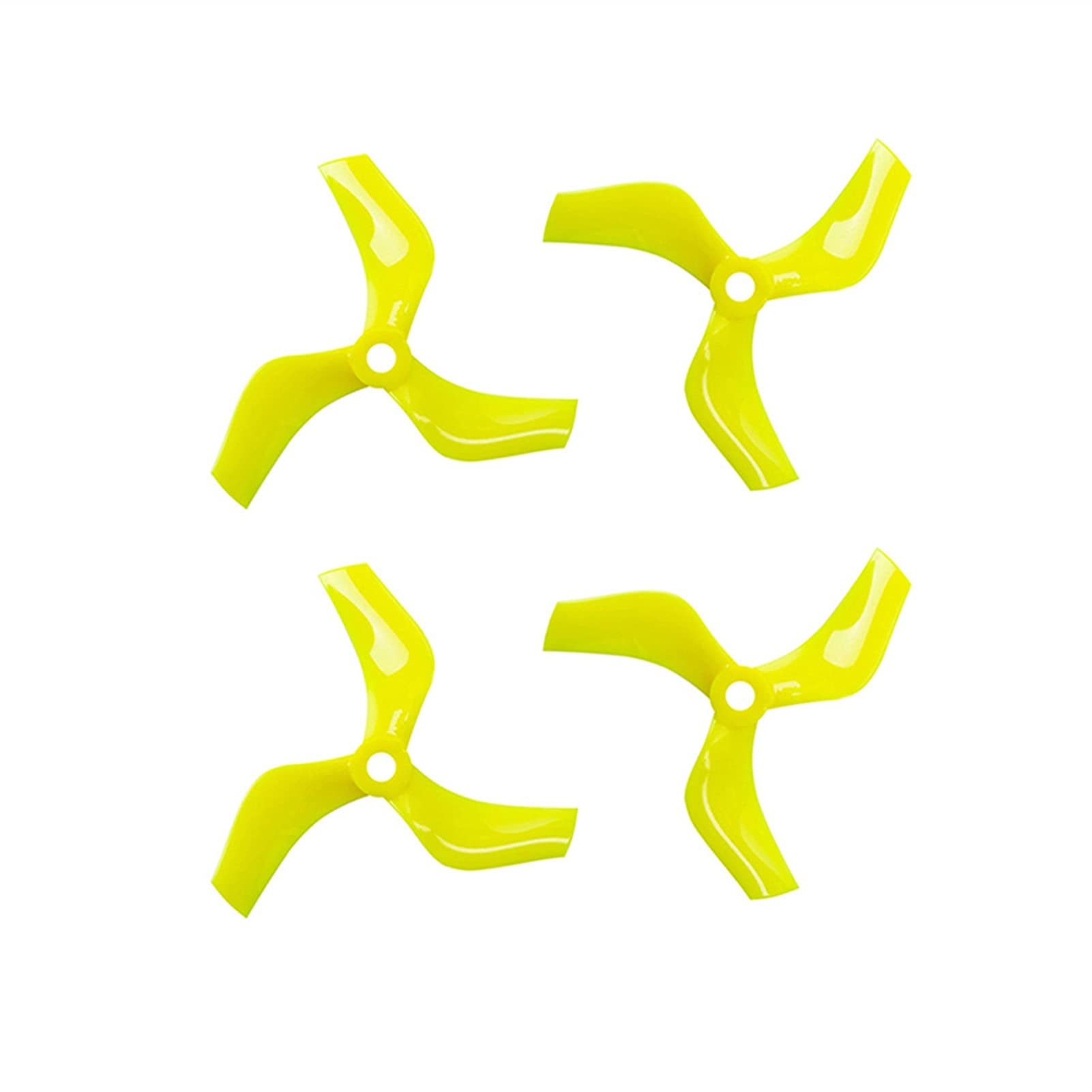 ZAPYVET 24 stücke/12 Paare 75mm Impeller PC 3-Blatt Propeller CW CCW 1408-1808 Motor Cinewhoop RC FPV Racing Drone 5mm Drohnen-Propeller-Set(Yellow) von ZAPYVET