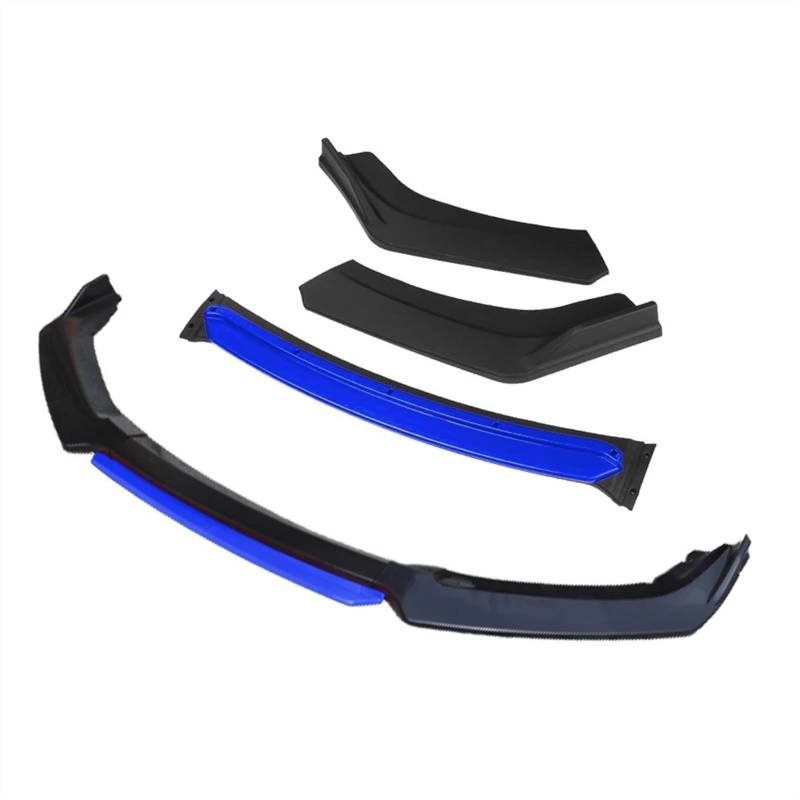 ZAPYVET 3 Stück Auto Frontstoßstange Lippensplitter Diffusor Lip Body Kit Spoiler Stoßstangen, for Ford, for Focus, 2008-2018 Schwarz Frontspoilerlippe(4pcs+Blue) von ZAPYVET