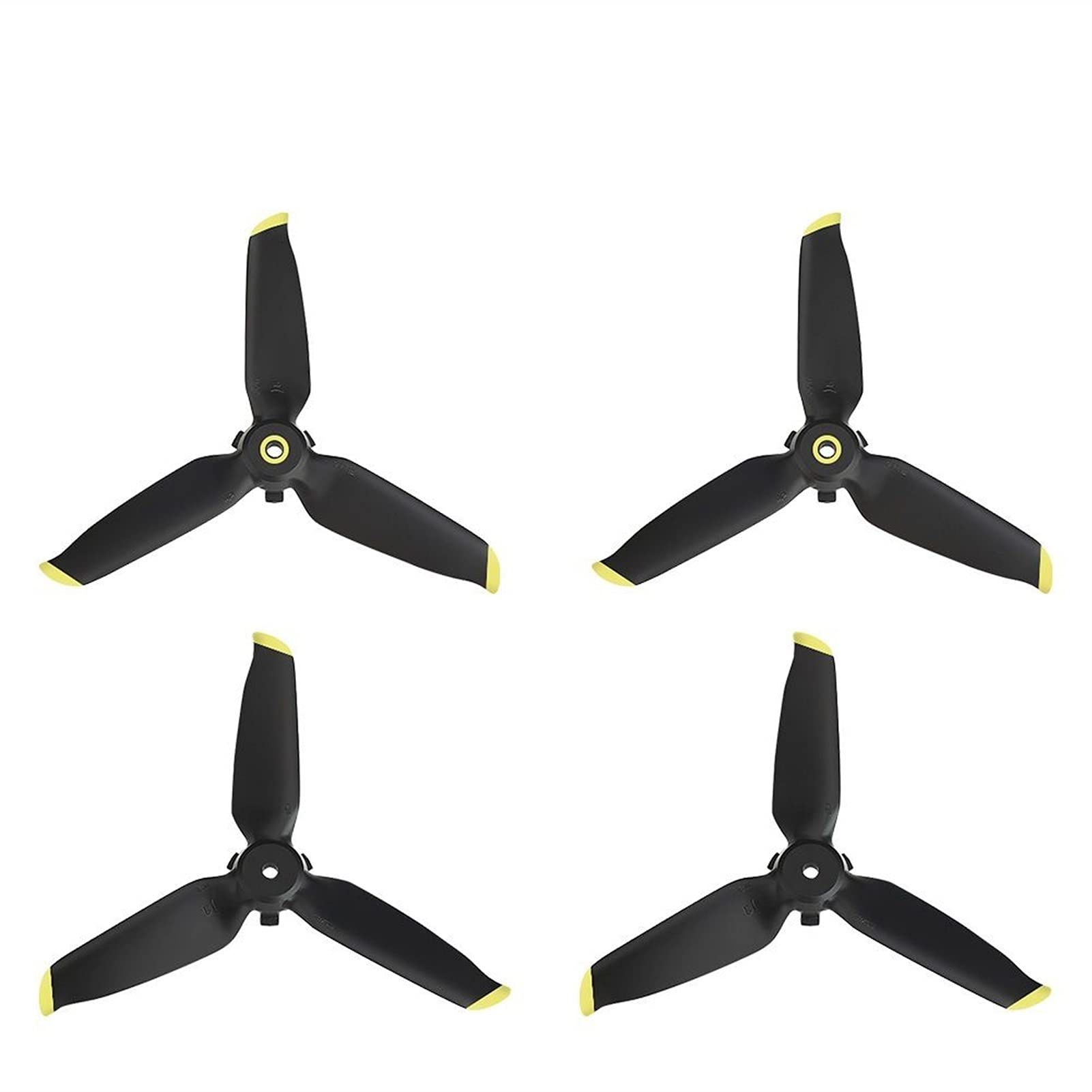 ZAPYVET 4 stücke Drone DREI Blätter Propeller Propeller Quick Release Klinge Requisiten Noise Reduktion Zubehör, for DJI, FPV Combo Drohnen-Propeller-Set(2pairs Golden Paddle) von ZAPYVET