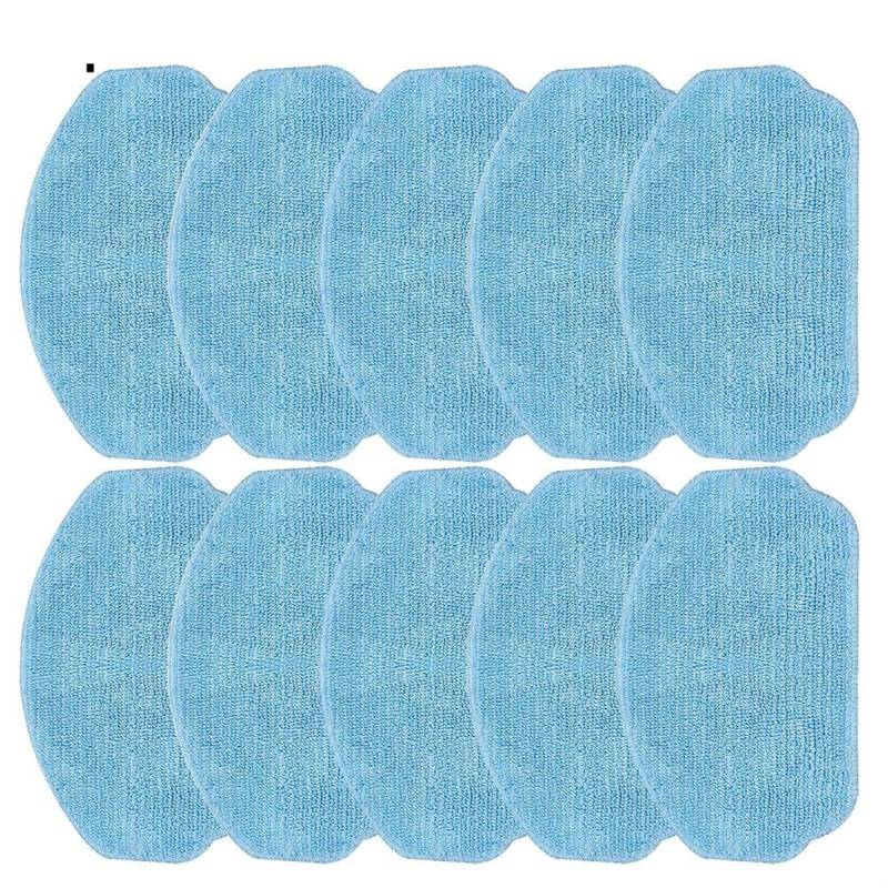 ZAPYVET 5/10 Stück Mikrofaser-Reinigungstücher, for EICOBOT, for BR150 Staubsaugerroboter, trockene und nasse Nutzung, Wischtücher, Pad, Bodenreinigung Ersatz-Mopp-Pads(10 Pack) von ZAPYVET