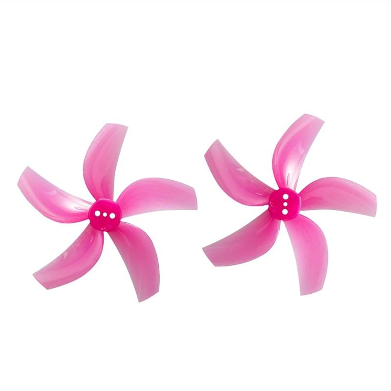 ZAPYVET 8 stücke/4 Paar 5-Blatt Propeller 1,5mm RC FPV Racing Freestyle Gefasste Drohnen 2,5 Zoll Cinewhoop 1105 5500KV Drohnen-Propeller-Set(Pink) von ZAPYVET