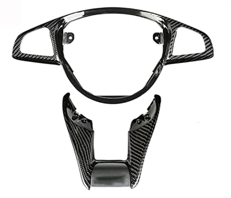 ZAPYVET Ab 2015, for Mercedes-Benz, W205 C63 W176 A45 W213 E63 W117 C117 CLA45 CLS63 GLA45 AMG Lenkradverkleidung aus Kohlefaser Auto-Lenkradbezüge(Black Without Label B) von ZAPYVET