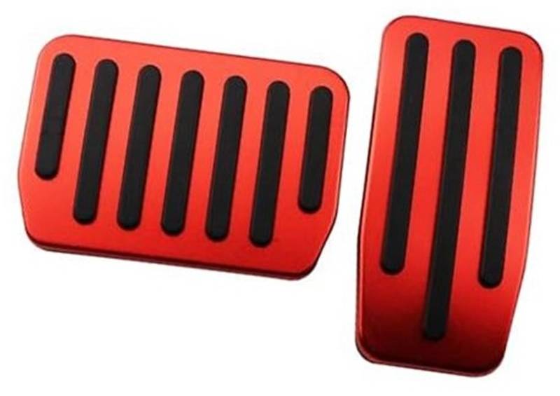 ZAPYVET Auto-Bremsfußpedal-Pads, for Tesla, Modell 3, Modell Y, Gaspedal, Bremspedal, Modell 3, Zubehör, Aluminiumlegierung Kupplungs-Bremspedalabdeckung(Black Red) von ZAPYVET