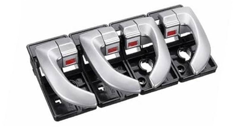 ZAPYVET Auto-Innentürinnengriff Links rechts Set Zubehör 82620-2Z02, for Hyundai, for Tucson, 2005 2006 2007 2008 2009 Auto-Innentürgriff(Black 4pcs Silver) von ZAPYVET