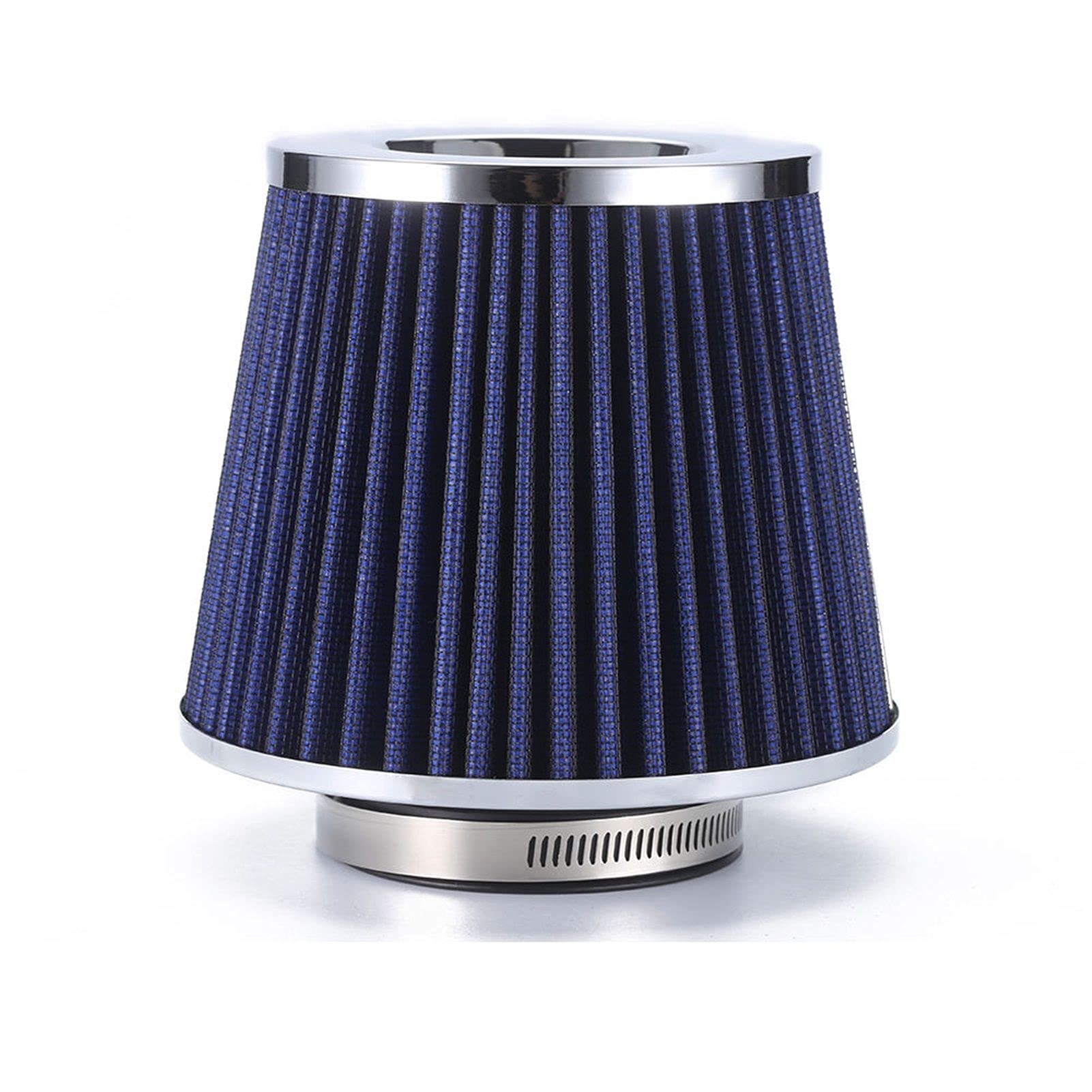 ZAPYVET Auto-Luftfilter 2,5/2,75/3 Zoll Leistungs-Entlüftungsfilter Universeller Kaltlufteinlass Hoher Durchfluss 65 mm 70 mm 76 mm Auto-Luftmotorfilter(76MM Blue) von ZAPYVET