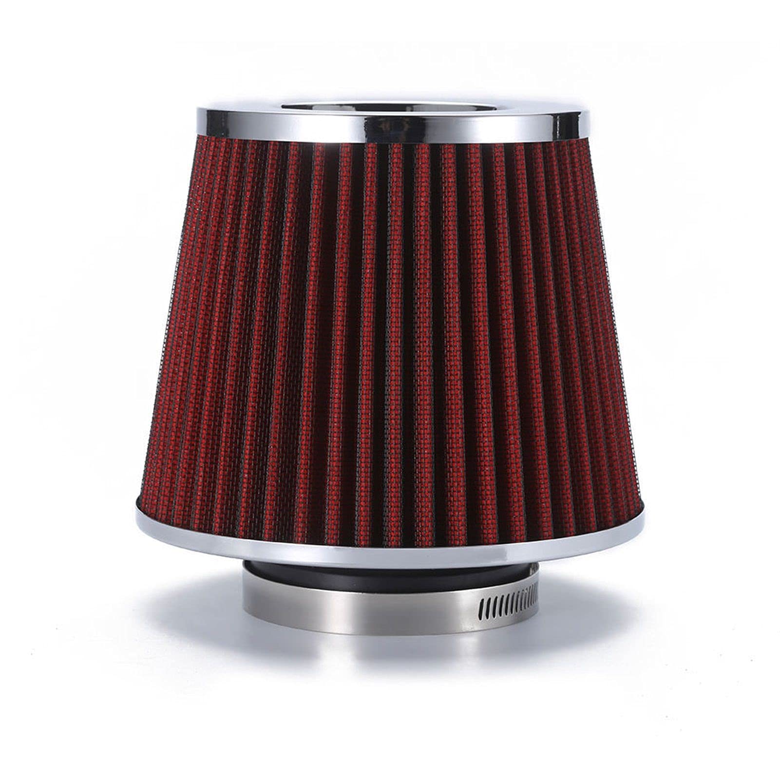 ZAPYVET Auto-Luftfilter 2,5/2,75/3 Zoll Leistungs-Entlüftungsfilter Universeller Kaltlufteinlass Hoher Durchfluss 65 mm 70 mm 76 mm Auto-Luftmotorfilter(76MM RED) von ZAPYVET