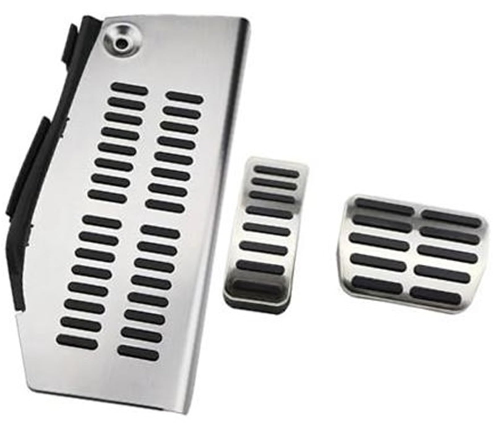 ZAPYVET Auto-Pedalabdeckung, for VW, for Golf, 4 MK4, for Golf, 4 1997–2005, Edelstahl-Bremspedal-Schutzabdeckung Kupplungs-Bremspedalabdeckung(Black at with Rest Pedal) von ZAPYVET