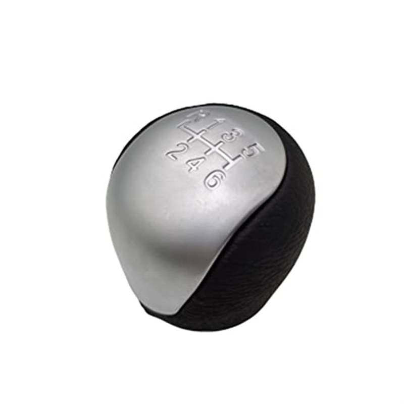 ZAPYVET Auto-Schalthebelabdeckung, 5-Gang-Schaltgetriebe Schaltknauf Schalthebelkopf Handball for IX35 2012-2016 Schaltknauf Auto Schaltknauf(Black Silver 6speed) von ZAPYVET