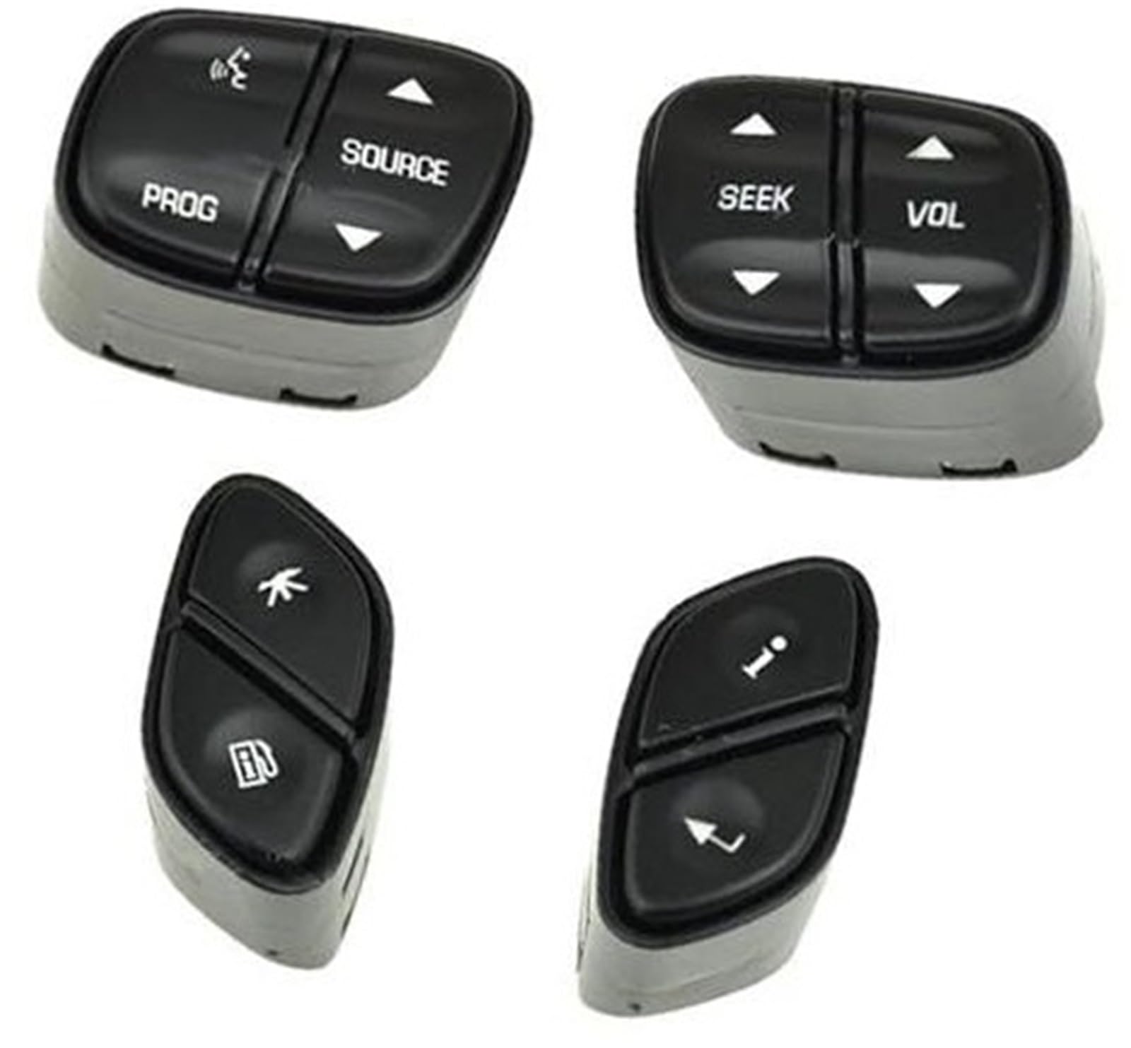 ZAPYVET Auto-Tempomat-Taste, for Buick, for Rainier 2004 2005 2006 2007 21997738 Auto-Lenkrad-Radio-Lautstärkeregler-Schalter-Taste Autoteile 1999443(Black Set) von ZAPYVET