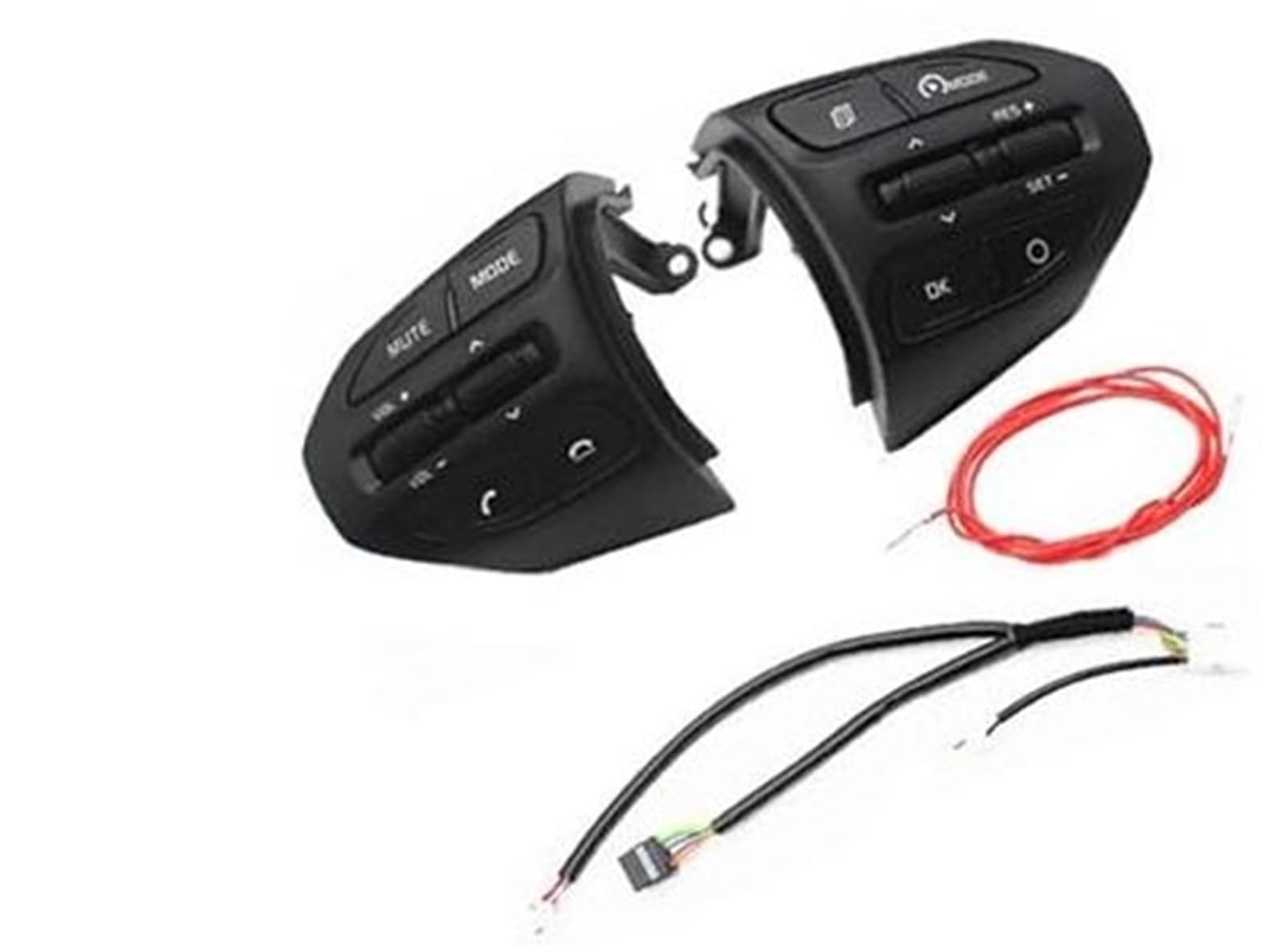 ZAPYVET Auto-Tempomat-Taste, for Kia, K2, for Rio 2017 2018 2019, for Picanto, Lenkrad-Steuertasten, Telefon-Tempomat-Lautstärkeschalter, Autozubehör(Black Set) von ZAPYVET