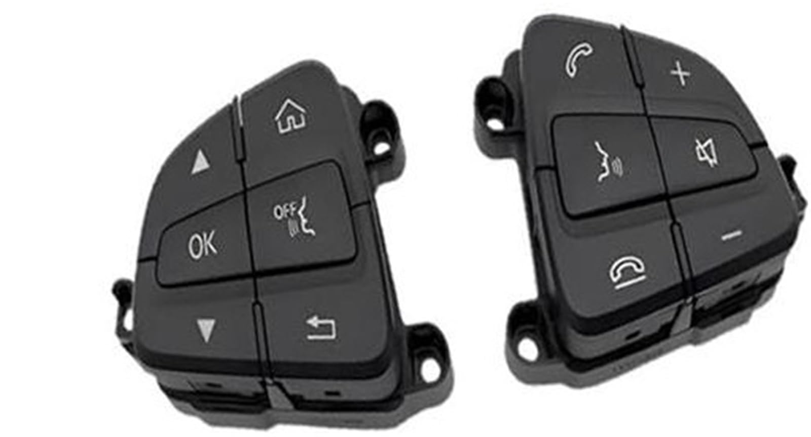 ZAPYVET Auto-Tempomat-Taste, for Mercedes, for Benz, W205 C180 C200 GLC260 GLC300 A0999050300 Auto-Lenkradtasten Fernbedienung Lautstärketaste(Black Set) von ZAPYVET