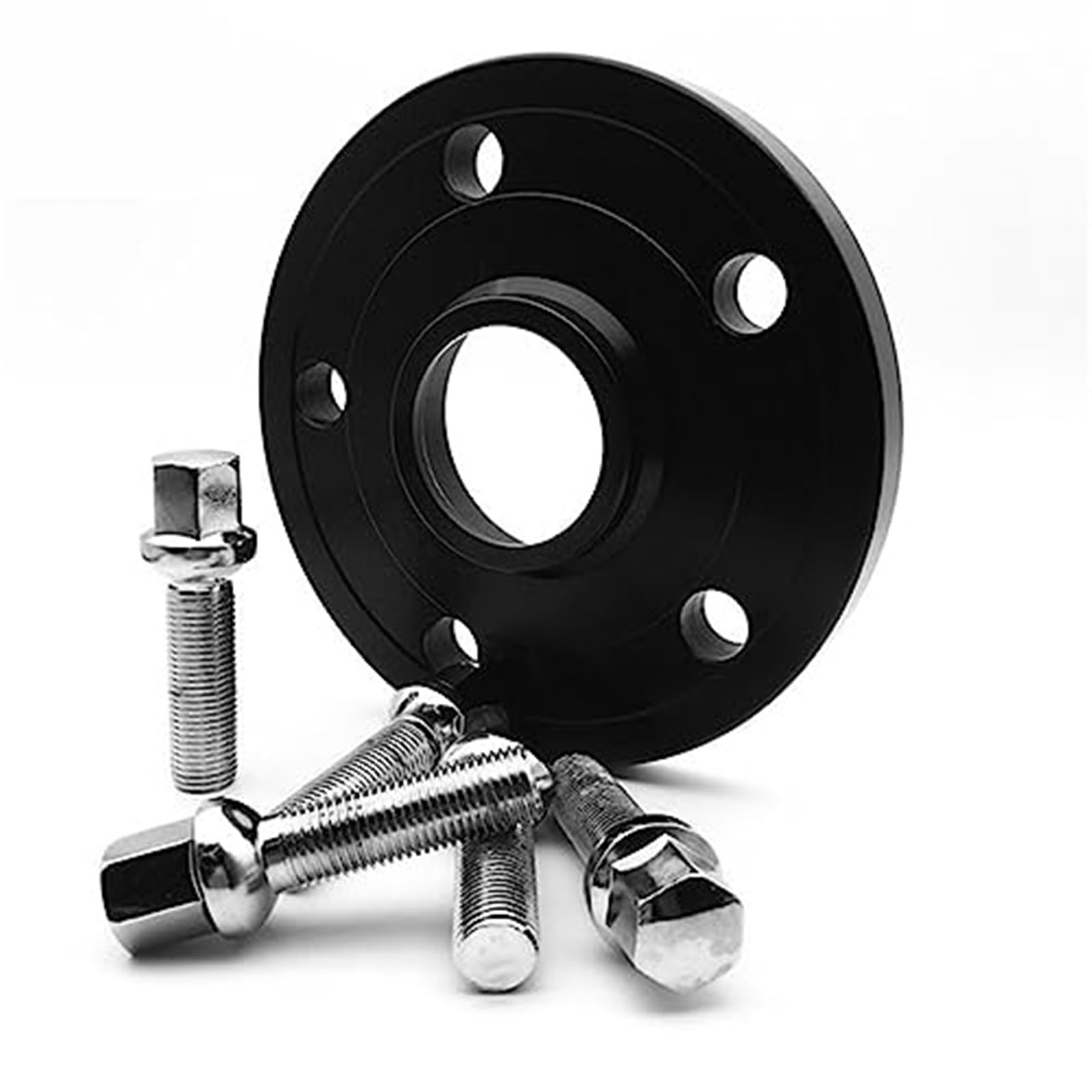 ZAPYVET Autoraddichtung, 2 Aluminium-Spurverbreiterungen + 5 Schrauben, 5 x 112 CB 66,6 mm Felgenadapter Schwarz/Silber, for Mercedes-Benz, geschmiedete Spurverbreiterungen aus Aluminiumlegierung Spur von ZAPYVET