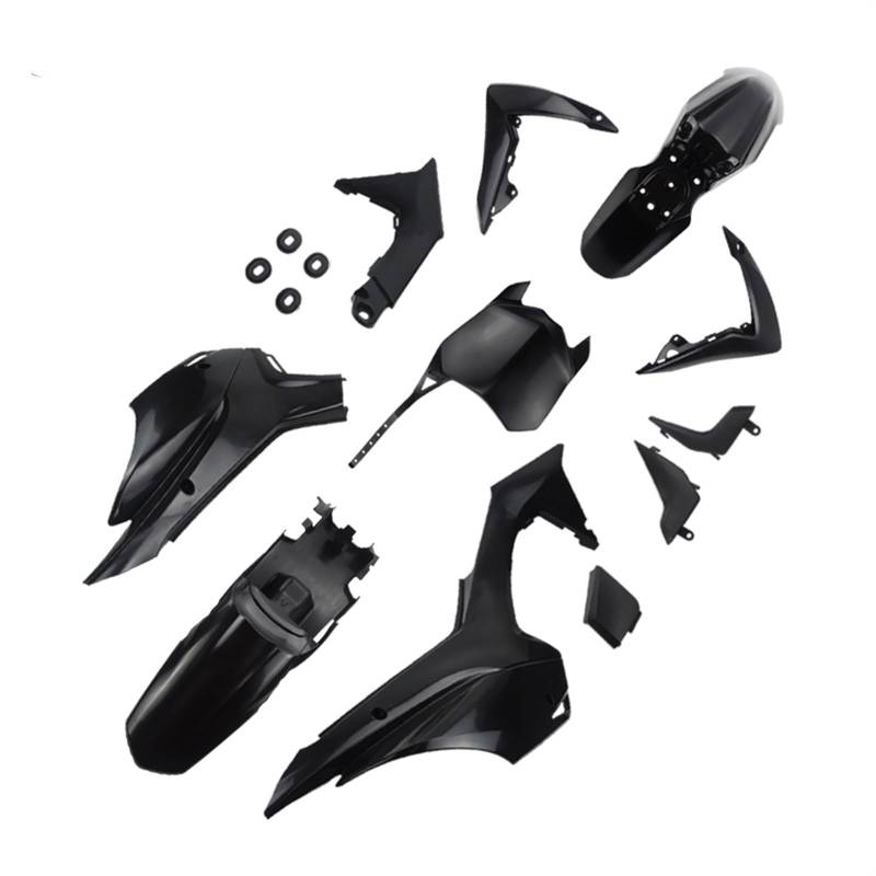 ZAPYVET CRF110 Kunststoffteile Verkleidungsabdeckungs-Kits Offroad-Motorrad-Dirt-Pit-Bike, for CRF 110 2013 2014 2015 Dirt Pit Bike Verkleidungskotflügel-Kit(Black) von ZAPYVET