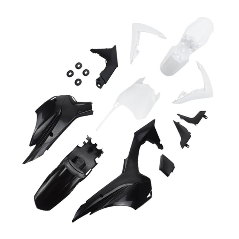 ZAPYVET CRF110 Kunststoffteile Verkleidungsabdeckungs-Kits Offroad-Motorrad-Dirt-Pit-Bike, for CRF 110 2013 2014 2015 Dirt Pit Bike Verkleidungskotflügel-Kit(Black and White) von ZAPYVET