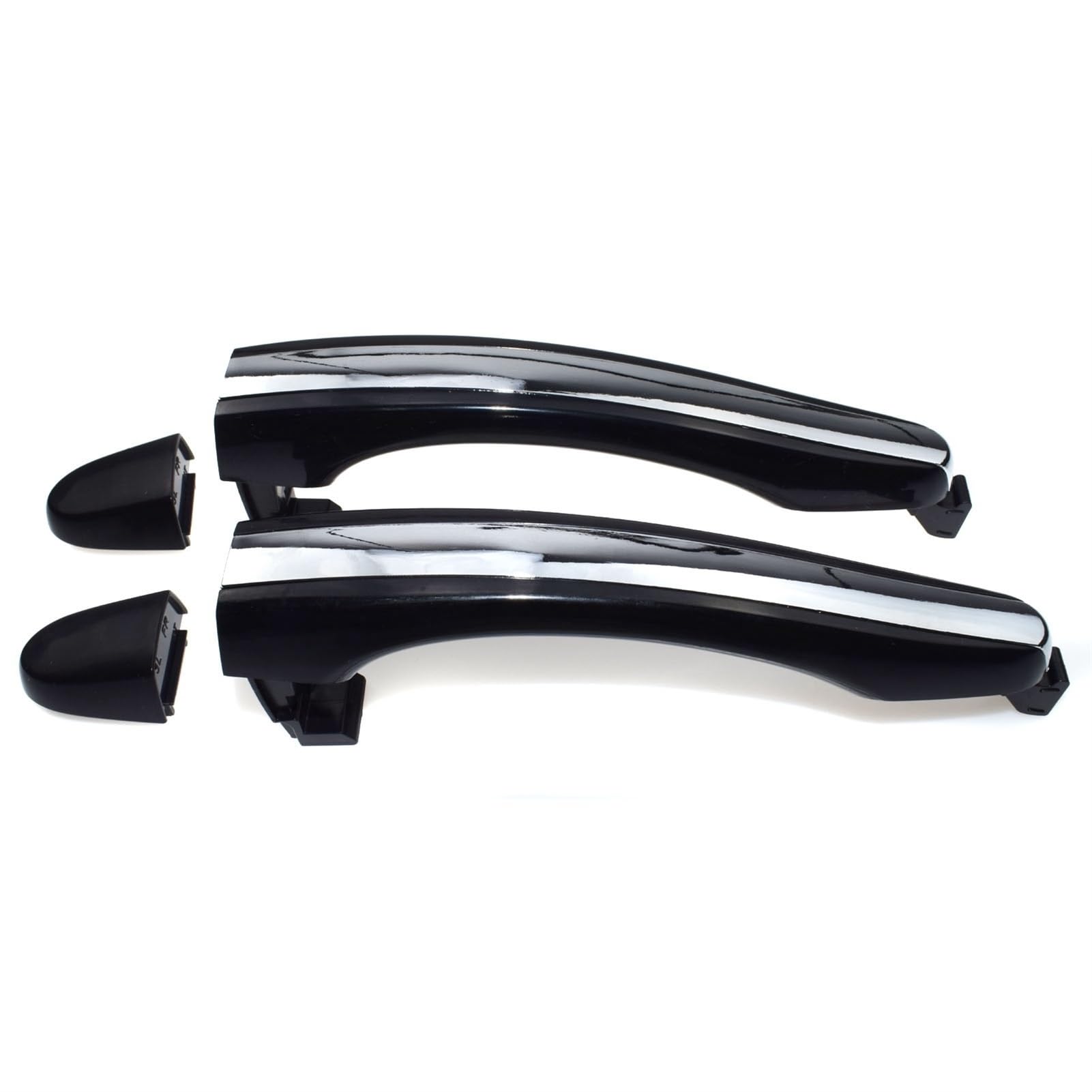 ZAPYVET Chromschwarze Außentürgriffe vorne hinten Links rechts, for Hyundai, Azera 2006 2007 2008 2009 2010 2011 826513L000 826523L000 Autotürgriffverkleidung(Pair Rear) von ZAPYVET