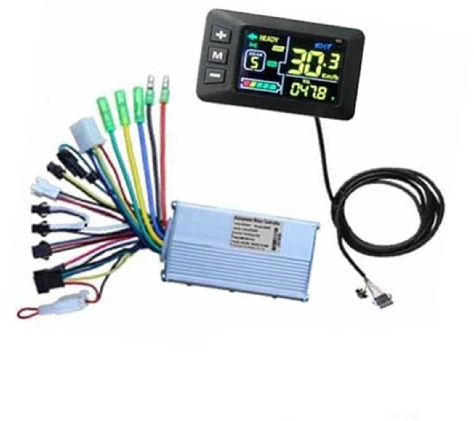 ZAPYVET EBike LCD Panel Display Elektrische Fahrrad Roller Bürstenlosen Controller Kit 36-60V Farbe Display Leistung Und Geschwindigkeit G51 Kommunikationsinstrument anzeigen(Black 48V) von ZAPYVET