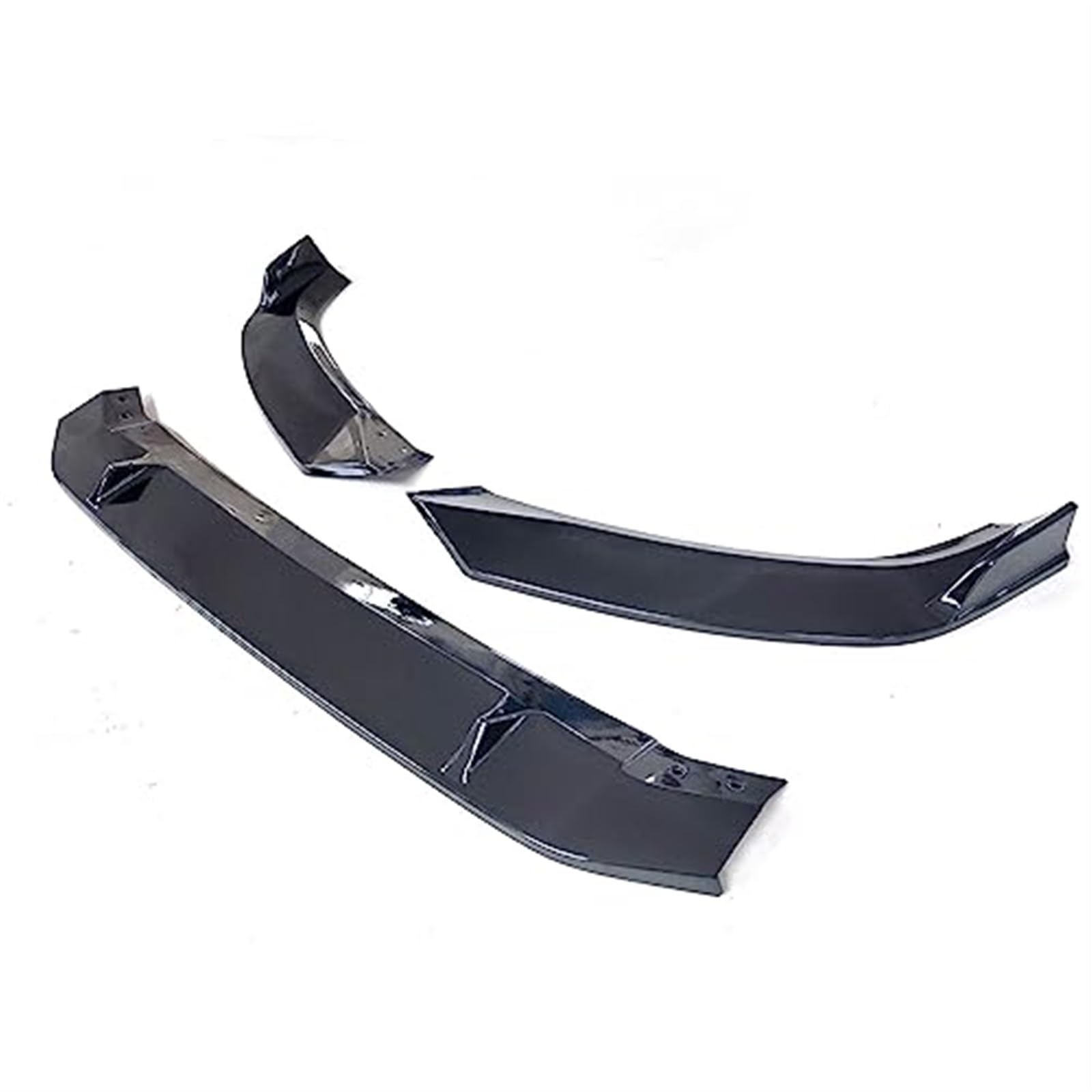 ZAPYVET Frontstoßstangenlippenspoiler Seitensplitter Diffusorabdeckung, for, A4 B9 Limousine 2017 2018 Body Kit Deflector Guard Autozubehör Frontspoiler Auto-Frontstoßstangensplitter(Black Bright Bla von ZAPYVET