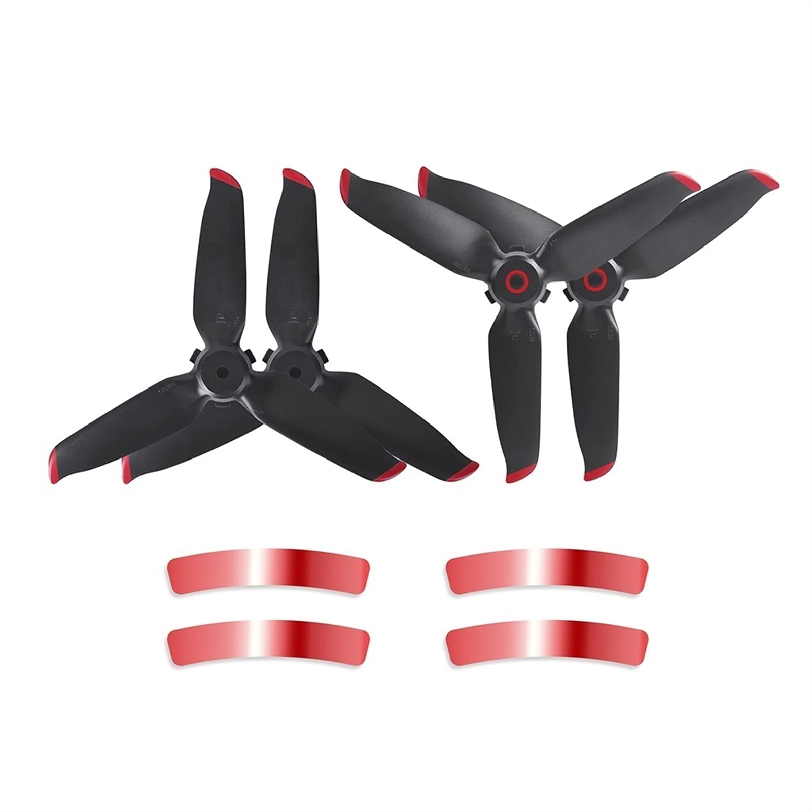 ZAPYVET Geschenkaufkleber 5328S Propeller Zubehör Spitze Schnellverschluss Leichter Ersatzpropeller, for DJI, FPV-Drohne Drohnen-Propeller-Set(4pcs red) von ZAPYVET