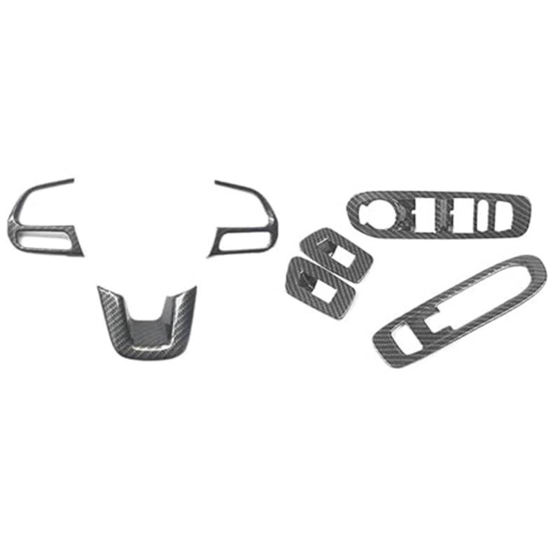 ZAPYVET Kit Zierleiste, Fensterheber, Schlüssel, for Jeep Compass 2017 + Kit Zierleiste, Radhausschale, Dekoration, Schließer Auto-Lenkradbezüge von ZAPYVET