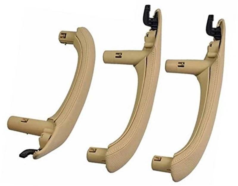 ZAPYVET LHD RHD Innentür-Armlehnen-Zuggriff-Lederbezug, kompletter Satz, for, X3 X4 F25 F26 2010–2016 Auto-Innentürgriff(Beige) von ZAPYVET