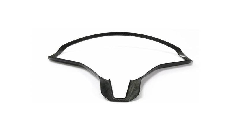 ZAPYVET Lenkradverkleidung aus Carbonfaser in Schwarz glänzend, for Tesla, Model S Limousine, Model X SUV 60 P85 P90D 2014-2019 Aufkleber für Lenkradabdeckung von ZAPYVET