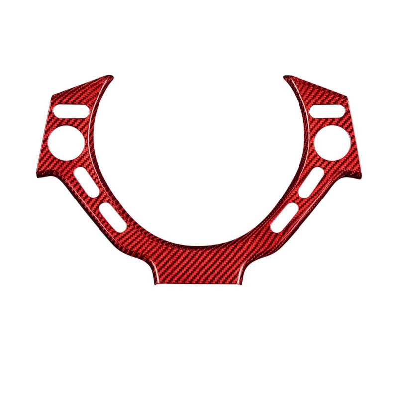 ZAPYVET Lenkradverkleidung aus echtem Carbon, dekorativer Aufkleber, for Nissan GTR R35 2008-2014, Innenformteile, Auto-Styling Aufkleber für Lenkradabdeckung(Red Carbon Fiber) von ZAPYVET