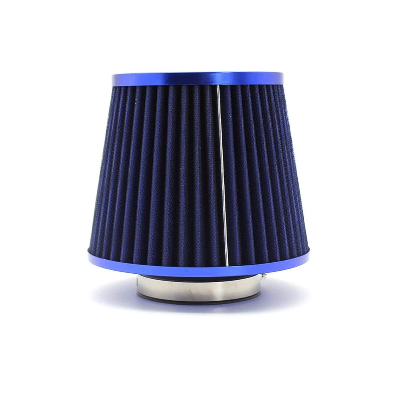 ZAPYVET Luftfilter Auto 65 76mm Ersatz Luftfilter Universal Sport Kaltlufteinlassfilter Leistung Autoteile Auto-Luftmotorfilter(All Blue 76mm) von ZAPYVET