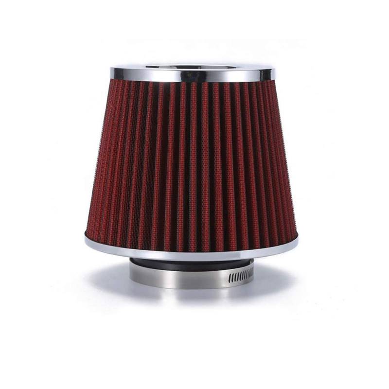 ZAPYVET Luftfilter Auto 65 76mm Ersatz Luftfilter Universal Sport Kaltlufteinlassfilter Leistung Autoteile Auto-Luftmotorfilter(Red 76mm) von ZAPYVET