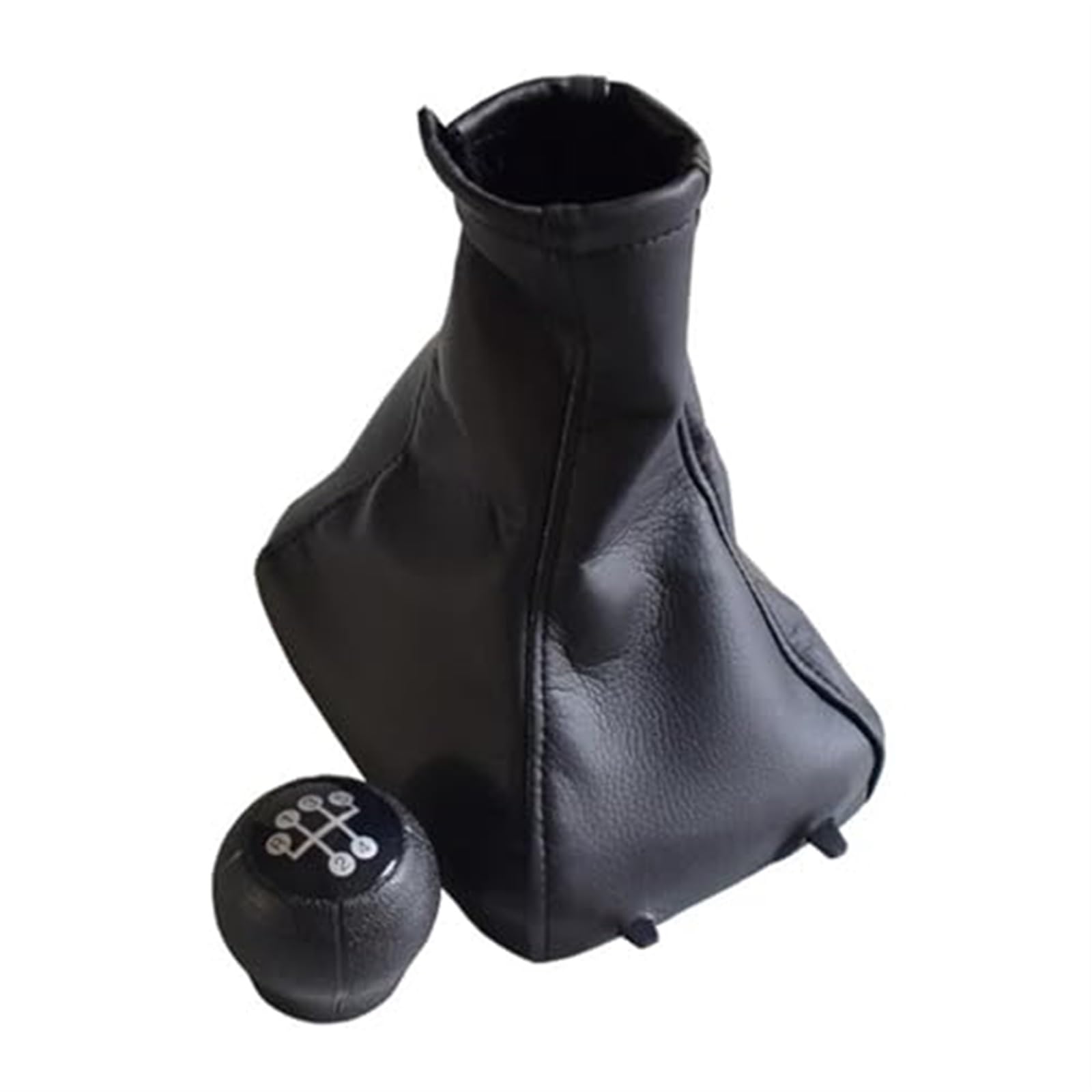 ZAPYVET Manuelle 5-Gang-Schaltknaufabdeckung, for Vauxhall, for Opel, Astra II G Zafira A 1998–2010, Auto-Styling-Hebel mit Ledermanschette Schaltknauf(Black Gear Shift Knob Case) von ZAPYVET