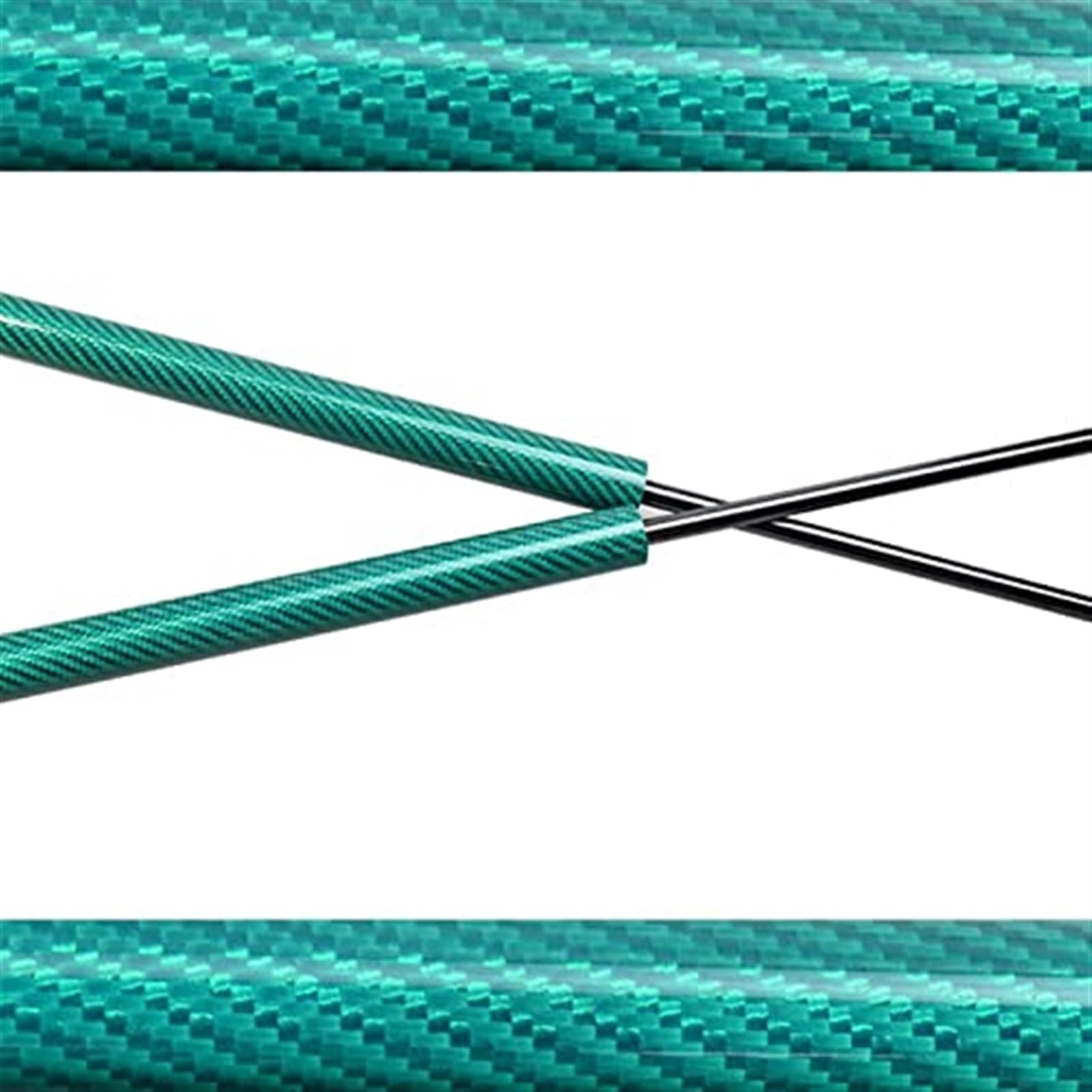 ZAPYVET Modify Lift Support, for Mitsubishi, Lancer Evolution 7 8 9 2001–2008, Fronthaube, Motorhaube, Dämpfer, Kohlefaserstreben, Stoßdämpferstangen Motorhauben-Gasdruckfedern(Green Carbon Fiber) von ZAPYVET