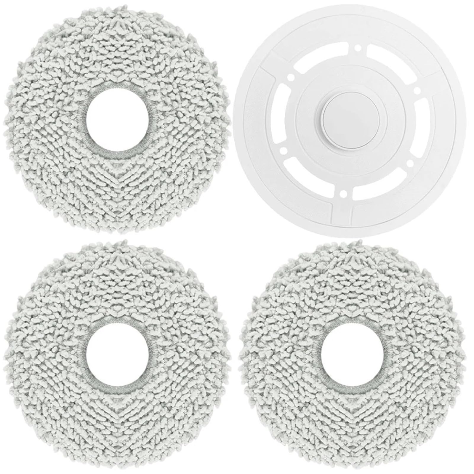 ZAPYVET Mopptücher, for Ecovacs, for T20 Pro/T20 Max Roboter-Staubsauger, Halterung, Teil trocken und nass, Mopptücher, Pad, Bodenreinigung Ersatz-Mopp-Pads(A) von ZAPYVET