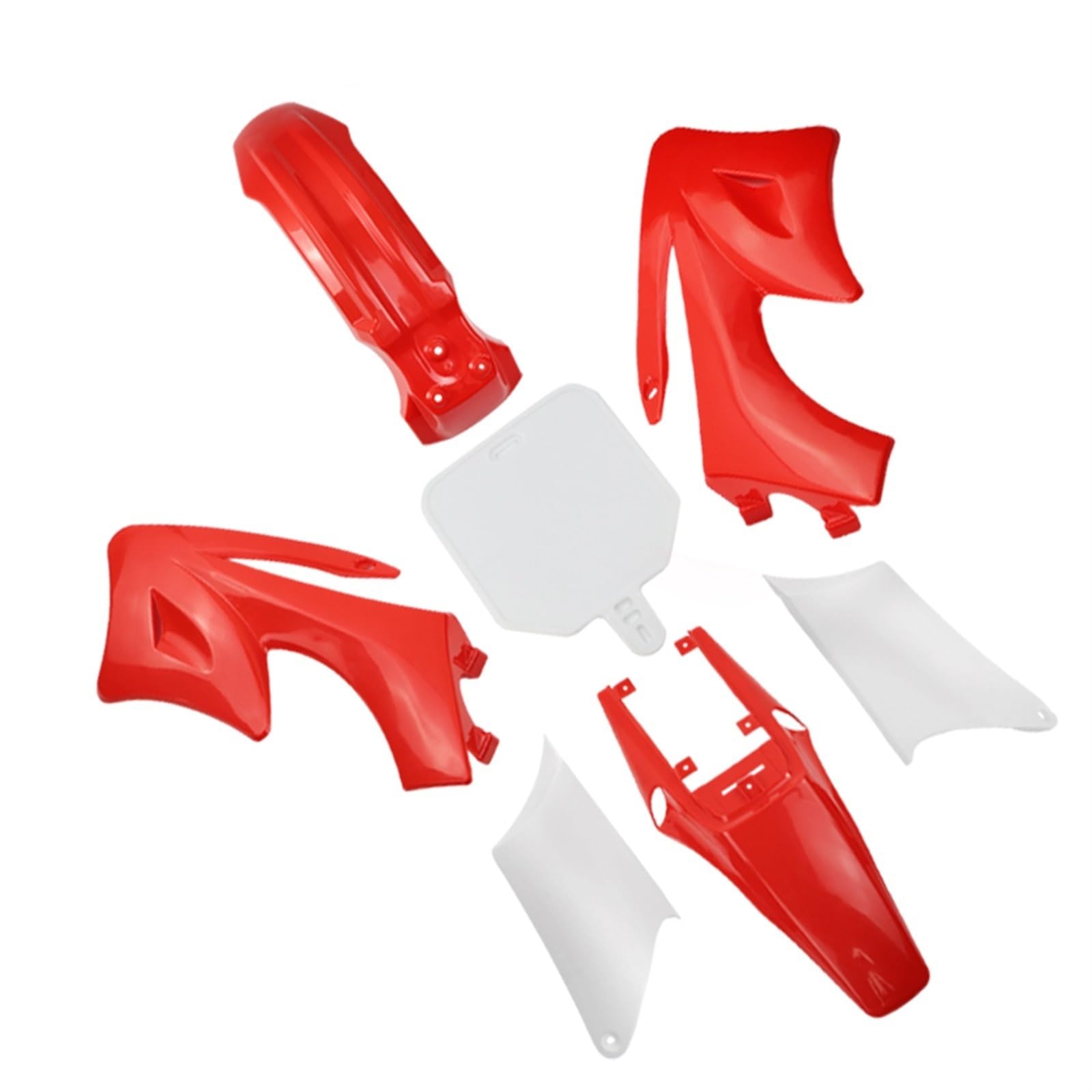 ZAPYVET Motorrad Apollo Verkleidungskits Kotflügelverkleidung Body Kit Set 110 125 140 150 200CC, for Apollo, Pit Bike Motorrad Verkleidungskotflügel-Kit(Red) von ZAPYVET