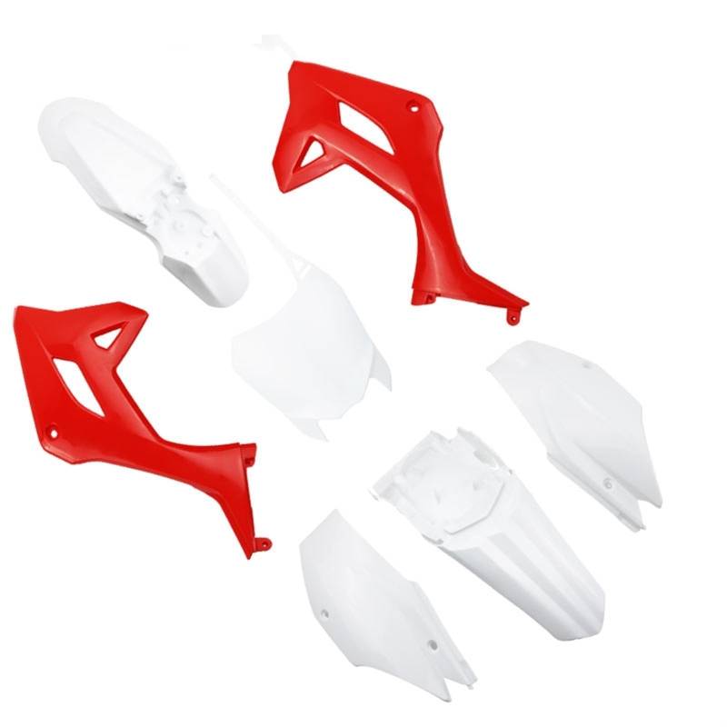 ZAPYVET Motorrad CRF110 Kunststoffverkleidung Body Kit Abdeckung, for CRF 110 2022 Motocross Schutz Zubehör Teile Verkleidungskotflügel-Kit(Red) von ZAPYVET