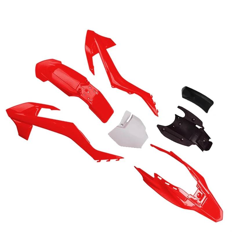 ZAPYVET Motorrad KT65 Kunststoff Verkleidung Body Kit Kotflügel Kotflügel, for KT 65 Motocross Dirt Pit Bike Zubehör Verkleidungskotflügel-Kit(Red) von ZAPYVET