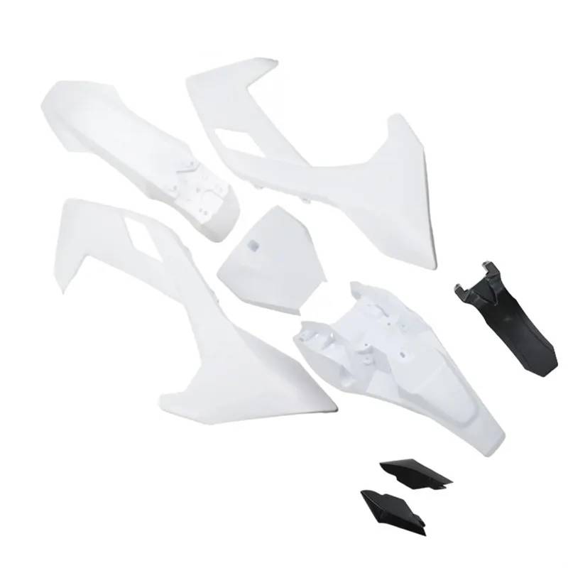 ZAPYVET Motorrad-austauschbares Teil, PP-Kunststoff-Kotflügel-Karosserie-Verkleidungsset, China, for Husqvarna, 65 Off Road Pit Dirt Bike Verkleidungskotflügel-Kit(White) von ZAPYVET