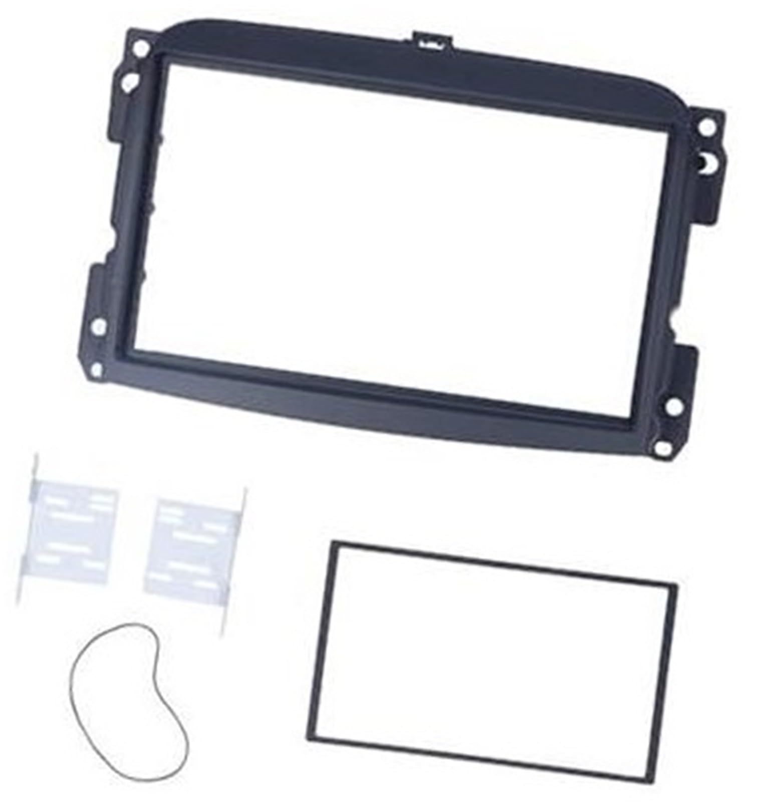 ZAPYVET Radio-Stereo-Panel, 2Din-Autoradio-Radioblende, DVD-Audio-Navigationspanel-Rahmenverkleidung, for 500L 2012 2013 2014 2015 Autoradio-Armaturenbrett von ZAPYVET