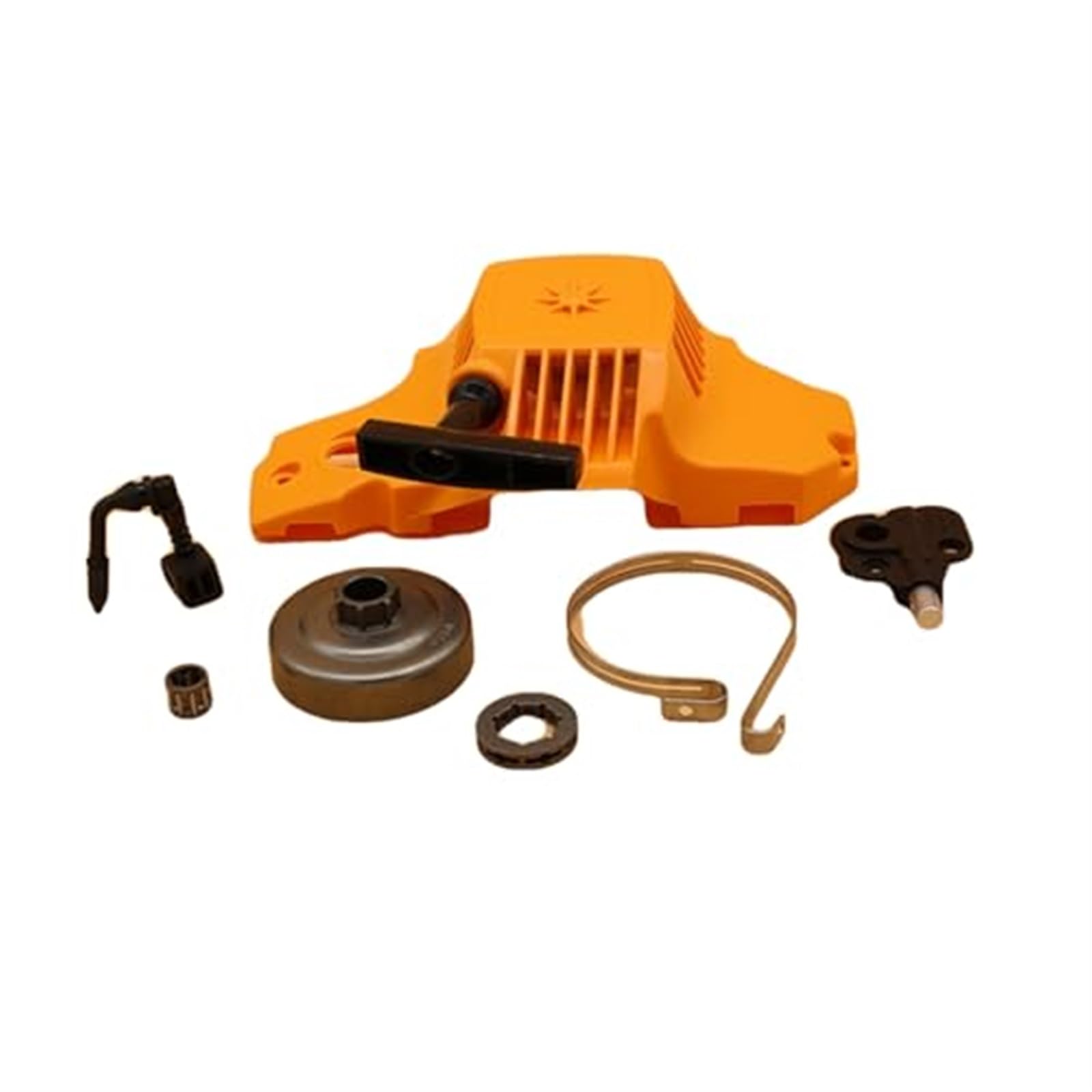 ZAPYVET Rückstoß Rücklauf Pull Starter Kupplungstrommel Kettenrad Felge Ölpumpe Bremsbandlager, for Partner, 350 351 Kettensägenteile Rückstoß-Starter-Kit von ZAPYVET