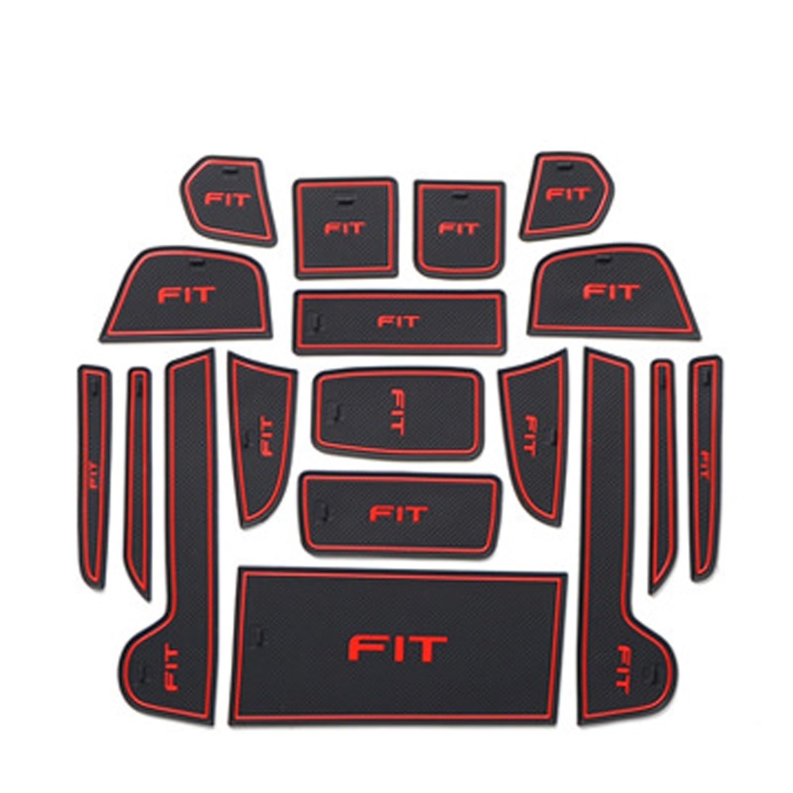ZAPYVET Staubdichtes Pad for die Türnut, for, for Jazz, GR GS 2020 2021, Gummi-Antirutschmatte, Getränkehalter-Pad, Torschlitz, Autozubehör Automatisches Türrillenpolster(Red 2021) von ZAPYVET