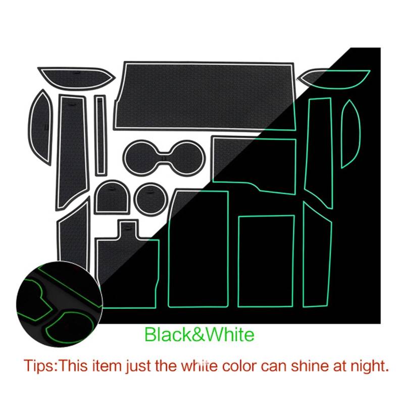 ZAPYVET Türnut-Staubschutzpolster, for, for Toyota, for Avalon Limited GSX50 XX50 2019~2022 Gummimatte Cup Storage Gate Slot Innenaufkleber Auto Autotür-Rillenpolster(Luminous) von ZAPYVET