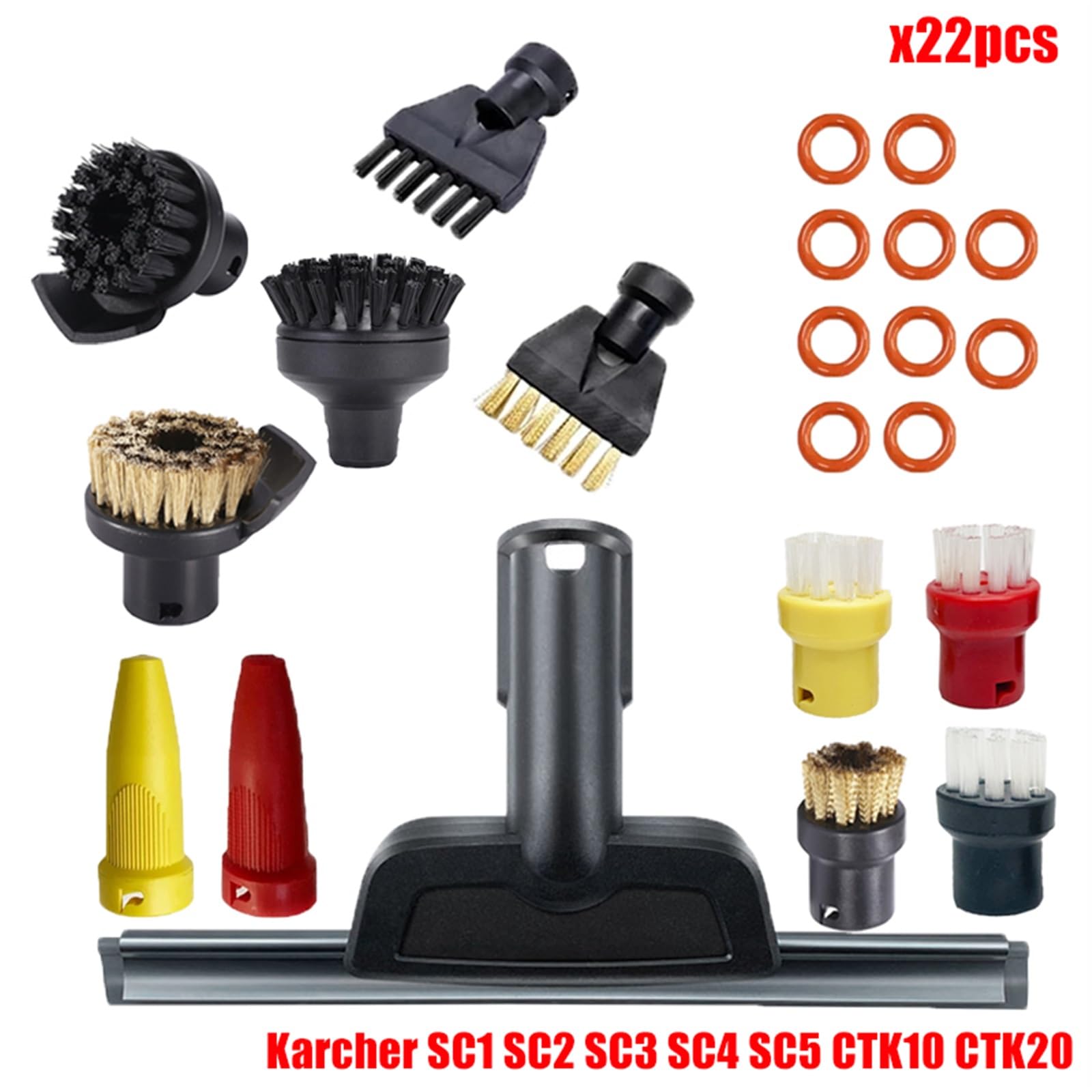 ZAPYVET Zubehör Nylon Düsenbürste for SC1 SC2 SC3 SC4 SC5 SC7 CTK10 CTK20 Handdampfstaubsauger Teile Ersatz Ersatzteile für Dampfreiniger(Set15) von ZAPYVET