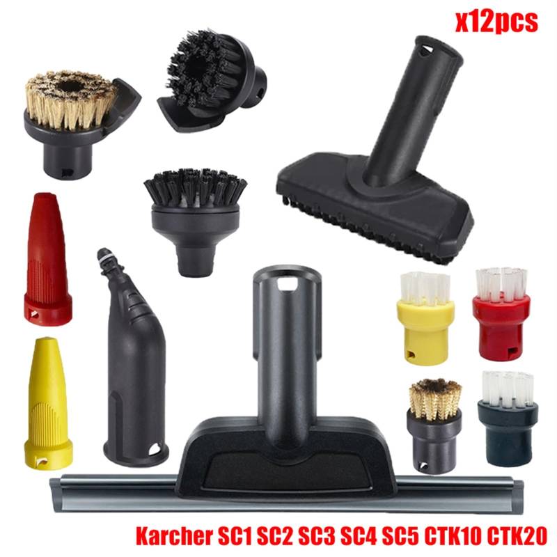 ZAPYVET Zubehör Nylon Düsenbürste for SC1 SC2 SC3 SC4 SC5 SC7 CTK10 CTK20 Handdampfstaubsauger Teile Ersatz Ersatzteile für Dampfreiniger(Set16) von ZAPYVET