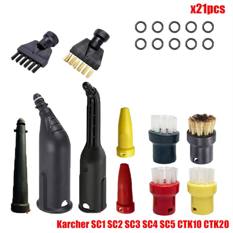 ZAPYVET Zubehör Nylon Düsenbürste for SC1 SC2 SC3 SC4 SC5 SC7 CTK10 CTK20 Handdampfstaubsauger Teile Ersatz Ersatzteile für Dampfreiniger(Set4) von ZAPYVET