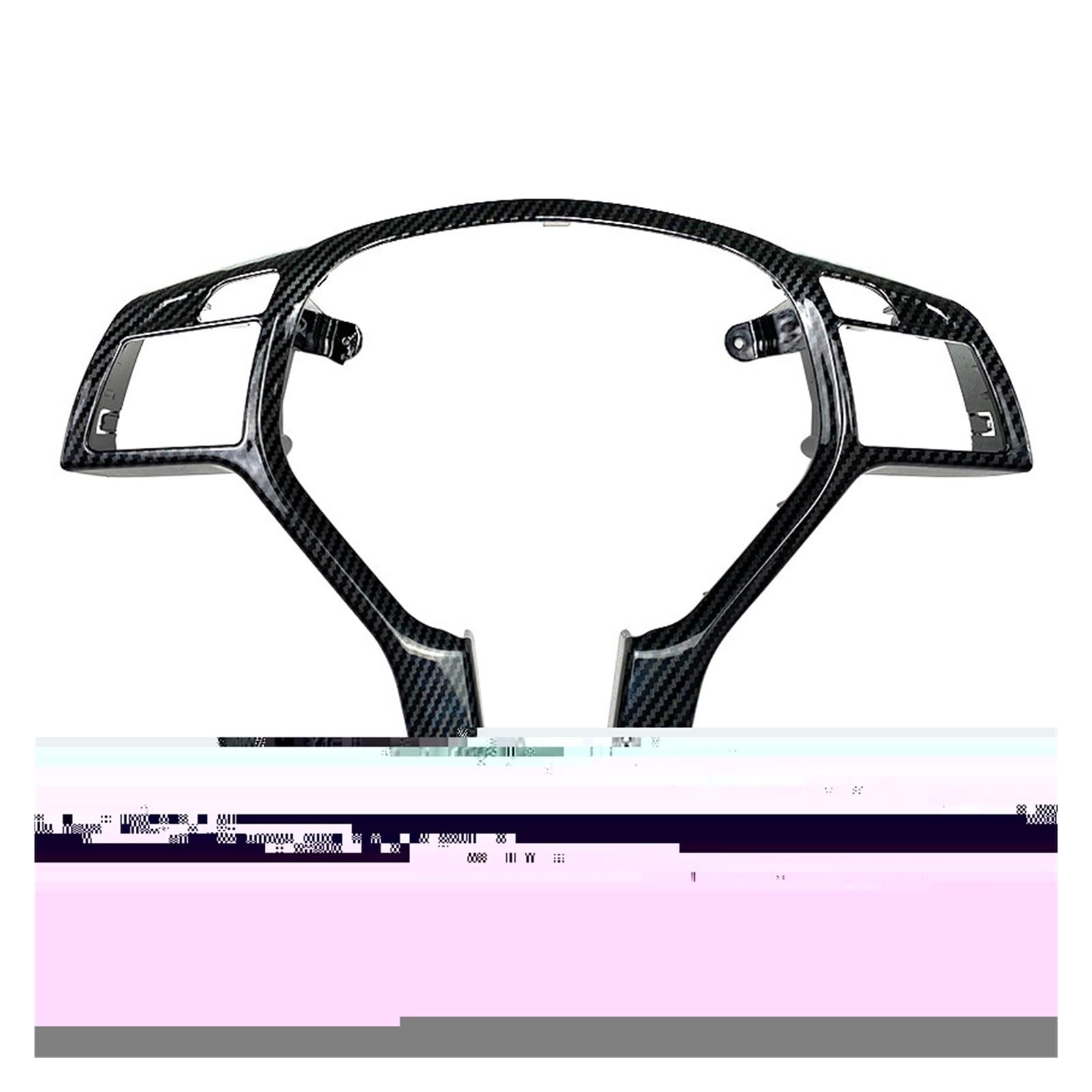 ZAPYVET for Mercedes, for Benz, for CE CLA KLASSE W204 W212 W117 C172 C218 C63 E63 2012–2014, AMG-Stil Auto-Lenkradrahmen-Zierabdeckung ABS Auto-Lenkradbezüge(Carbon Black) von ZAPYVET