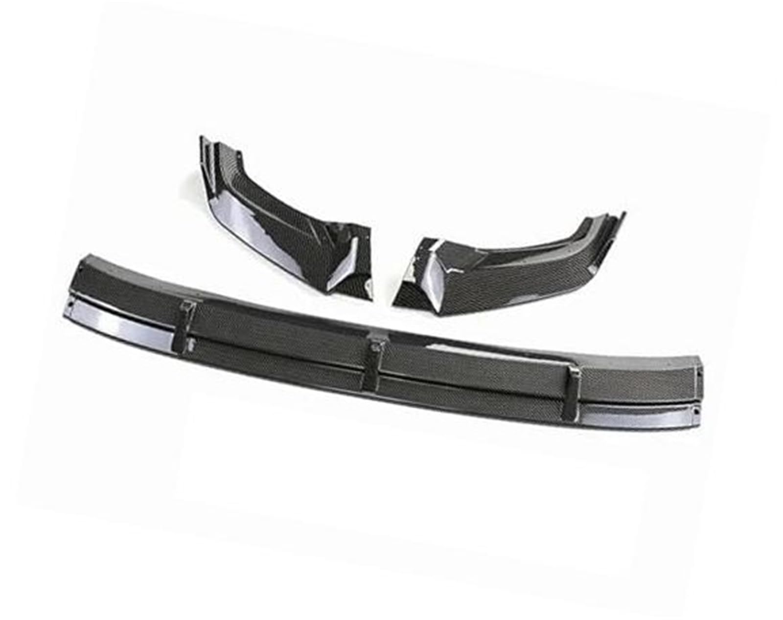 ZAPYVET for VW, for Tiguan, L 2017–2020, Auto-Frontstoßstange, Lippenkörper-Set, Spoiler, Splitter, Autoscooter, Kinnlippenschutz, Schutzspoiler Auto-Frontstoßstangensplitter(Black Carbon Black) von ZAPYVET