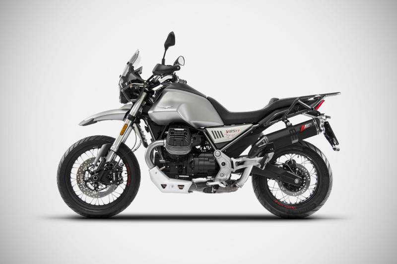 Sport Auspuff ZARD Edelstahl +Keramikbeschichtung schwarz Moto Guzzi V85TT Bj. 2019-2020 EURO-4 +ABE von ZARD