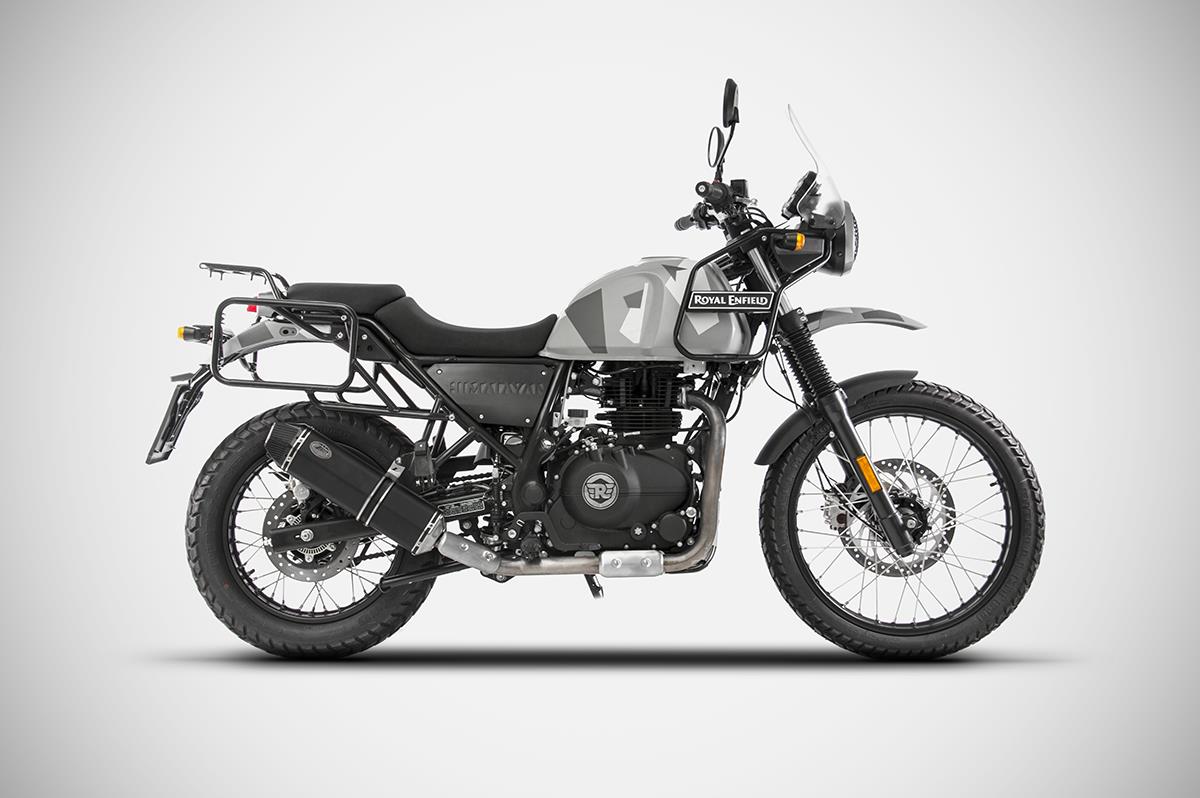 Sport Auspuff ZARD Low BLACK für Royal Enfield Himalayan 400 Bj.2021-2022 eintragungsfrei EURO-5 von ZARD